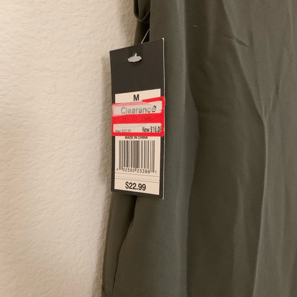 NWT Mossimo Olive Green Blouse Sz M - Picture 6 of 6